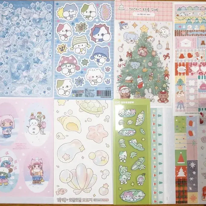 [BUNJANG] Illustrated Sticker Sheets / 다꾸 스티커 낱장 판매(3)