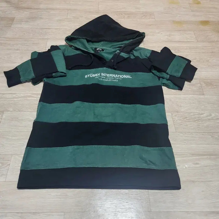[BUNJANG] Stussy Striped Hoodie / 스투시후드티