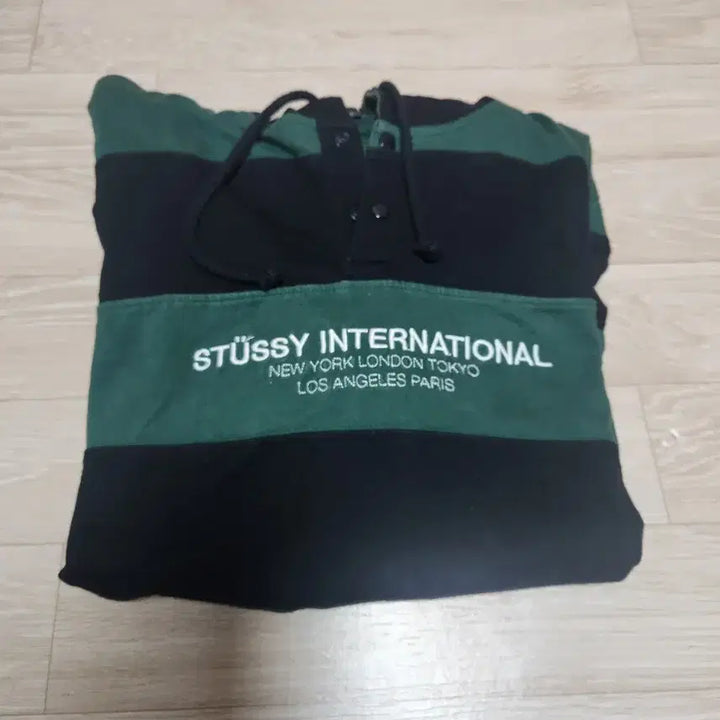 [BUNJANG] Stussy Striped Hoodie / 스투시후드티