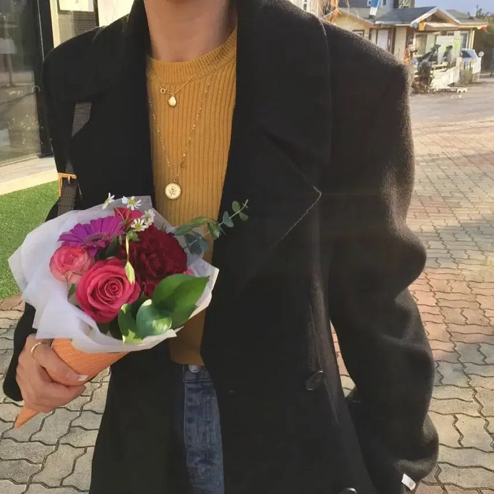 [BUNJANG] Feminite Handmade Double Long Coat / 페미니떼 핸드메이드 더블롱코트 모어댄예스터데이