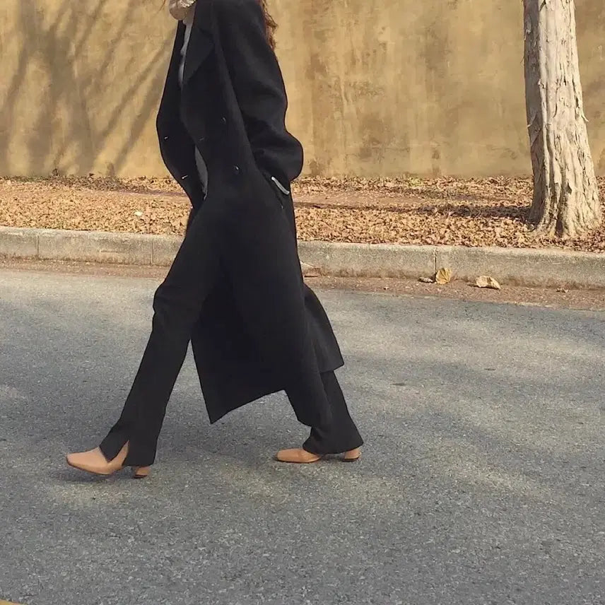 [BUNJANG] Feminite Handmade Double Long Coat / 페미니떼 핸드메이드 더블롱코트 모어댄예스터데이