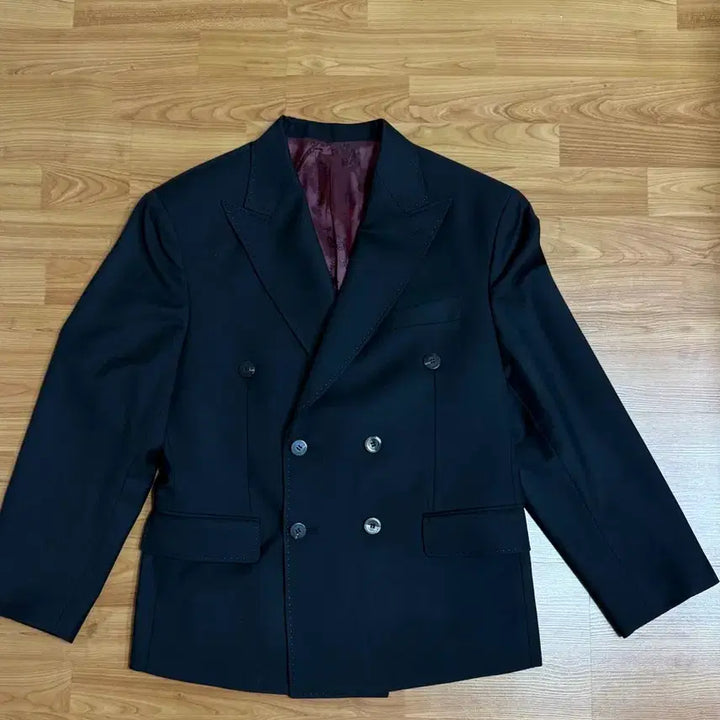 [BUNJANG] Double Breasted Suit Set (Black, New, Full Package) / 남자 더블 브레스트 양복 수트 상하의 정장 세트 블랙 (새것) (풀구성품