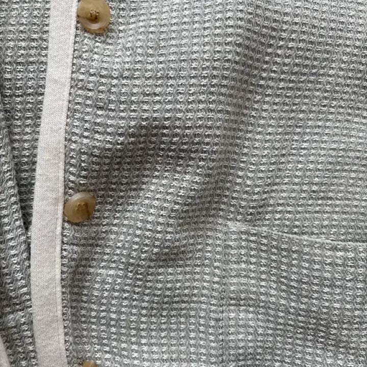 [BUNJANG] Linen Waffle Knit Cardigan / 린넨 와플 조직 가디건