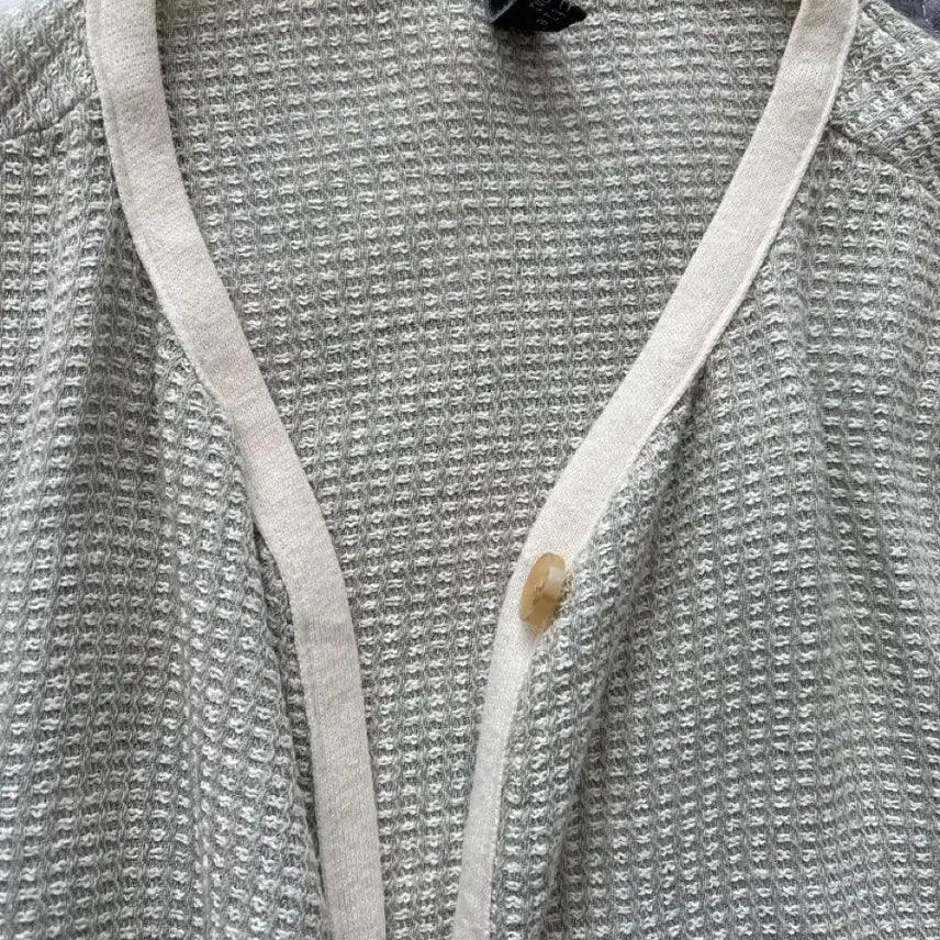 [BUNJANG] Linen Waffle Knit Cardigan / 린넨 와플 조직 가디건