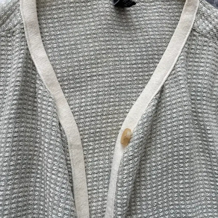 [BUNJANG] Linen Waffle Knit Cardigan / 린넨 와플 조직 가디건
