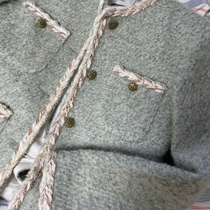 [BUNJANG] We Are Tweed Wool Jacket - Mint / 위아 트위드 울자켓 민트