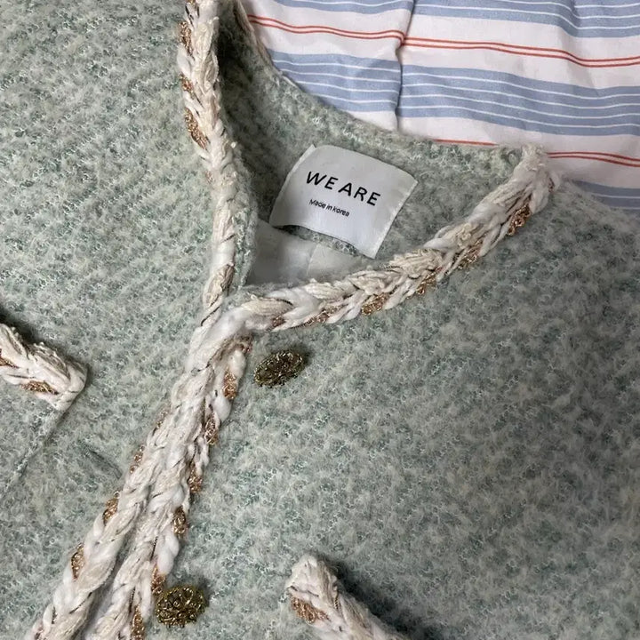 [BUNJANG] We Are Tweed Wool Jacket - Mint / 위아 트위드 울자켓 민트