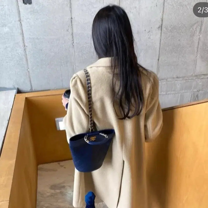 [SOLD OUT] 모더나 제작 캐시미어 더블 베이지 코트