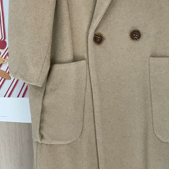 [SOLD OUT] 모더나 제작 캐시미어 더블 베이지 코트