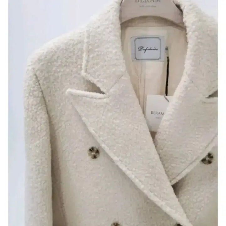 [BUNJANG] Tailored Wool Blend Coat - Ivory, Free Size / 테일러드 울 양모 코트 - 아이보리,프리