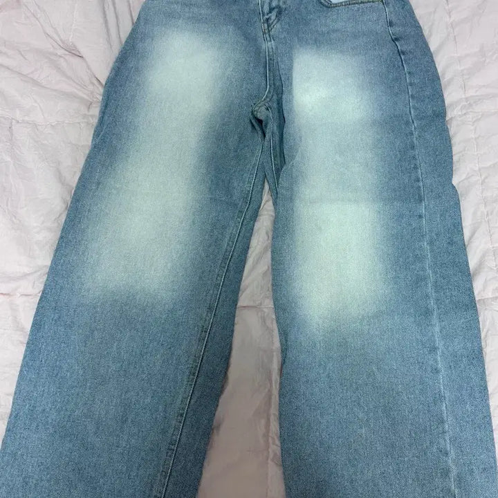 [BUNJANG] Washed Denim Wide Leg Pants / 워싱 청바지 와이드팬츠
