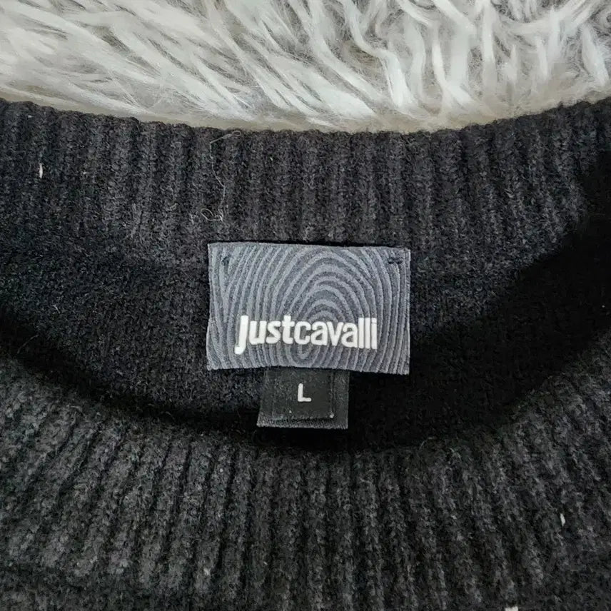 [BUNJANG] Just Cavalli Black Pattern Knit / 저스트 카발리 블랙 패턴 니트