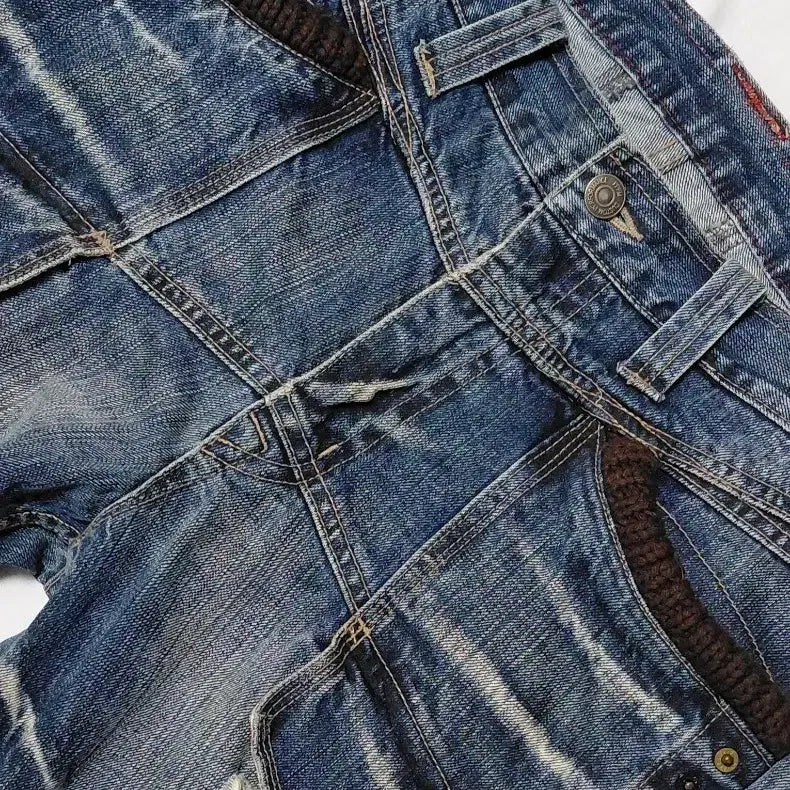 [BUNJANG] PPFM 'The Desert Fox' Distressed Patchwork Denim Pants / 할인[33] PPFM 디스트레스드 패치워크 'The Desert Fox'