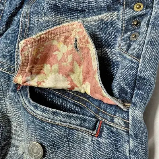 [BUNJANG] PPFM 'The Desert Fox' Distressed Patchwork Denim Pants / 할인[33] PPFM 디스트레스드 패치워크 'The Desert Fox'