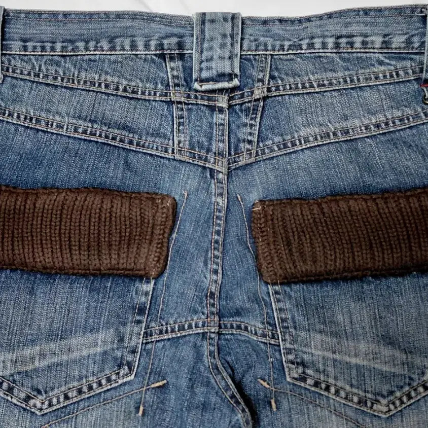 [BUNJANG] PPFM 'The Desert Fox' Distressed Patchwork Denim Pants / 할인[33] PPFM 디스트레스드 패치워크 'The Desert Fox'