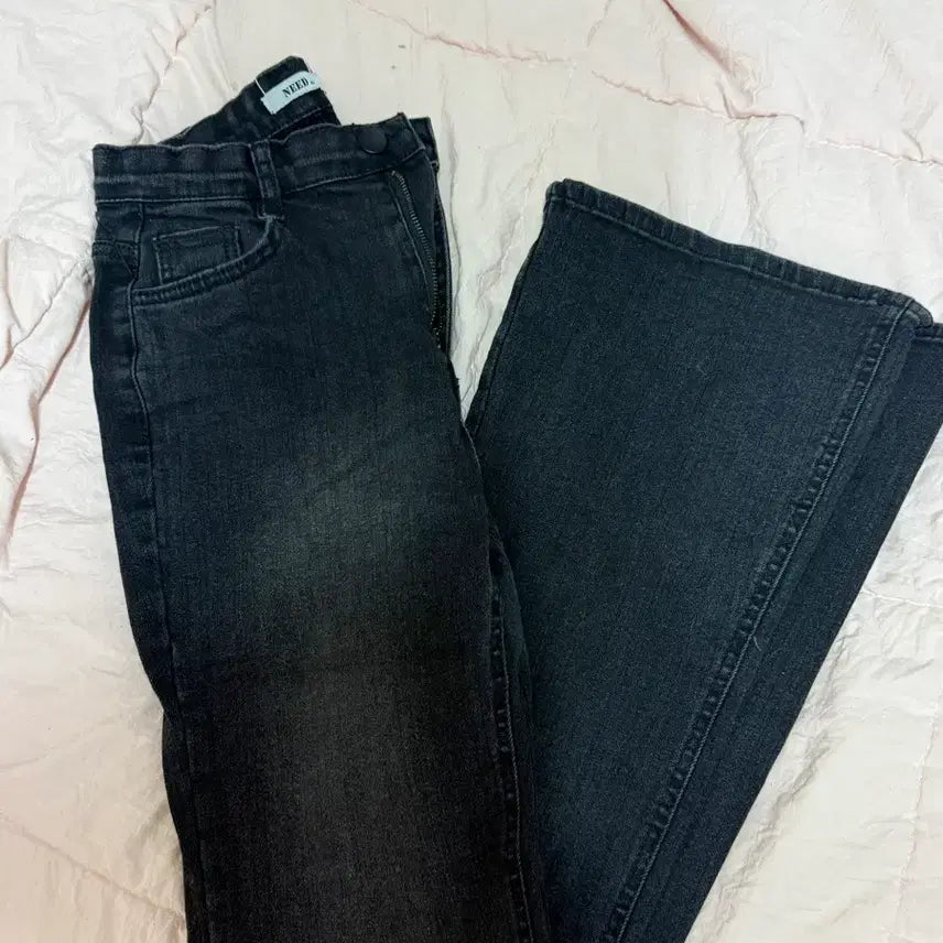 [BUNJANG] Black Bootcut Denim Jeans (S) / 블랙 부츠컷 데님진 청바지 s