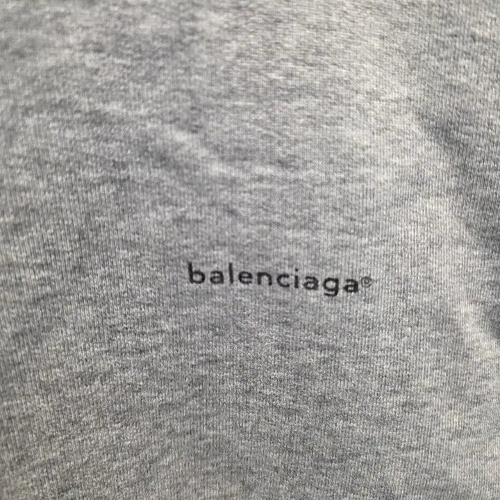 [BUNJANG] Balenciaga Small Logo Hoodie Gray (L) / (L) 발렌시아가 스몰로고 후드티 그레이