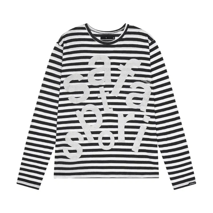 [BUNJANG] Safari Spot Sleeve Border T-shirt / (새상품) 사파리스팟 슬리브 보더 티셔츠