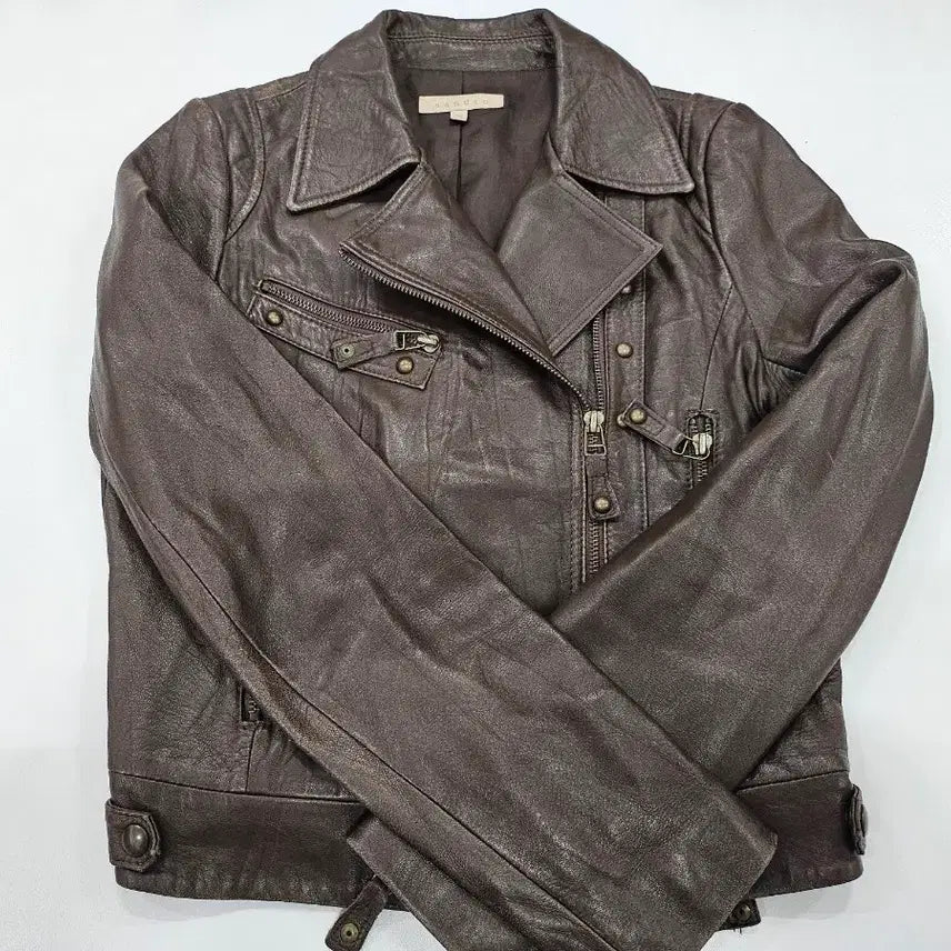 [BUNJANG] SANDRO Vintage Lambskin Leather Jacket / SANDRO 산드로 빈티지 양가죽 자켓