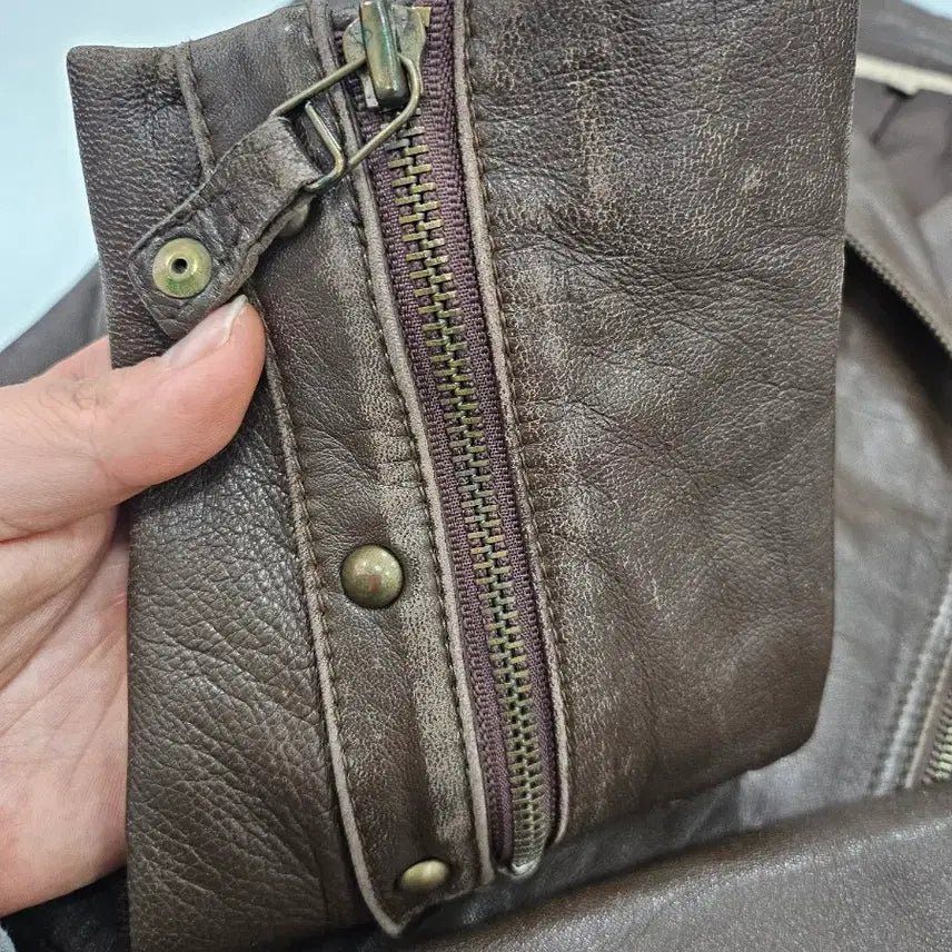 [BUNJANG] SANDRO Vintage Lambskin Leather Jacket / SANDRO 산드로 빈티지 양가죽 자켓