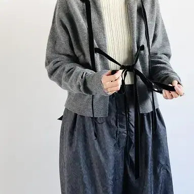 [BUNJANG] Rhodolirion Boiled Wool Knit Cardigan / Rhodolirion Boiled Wool Knit Cardigan