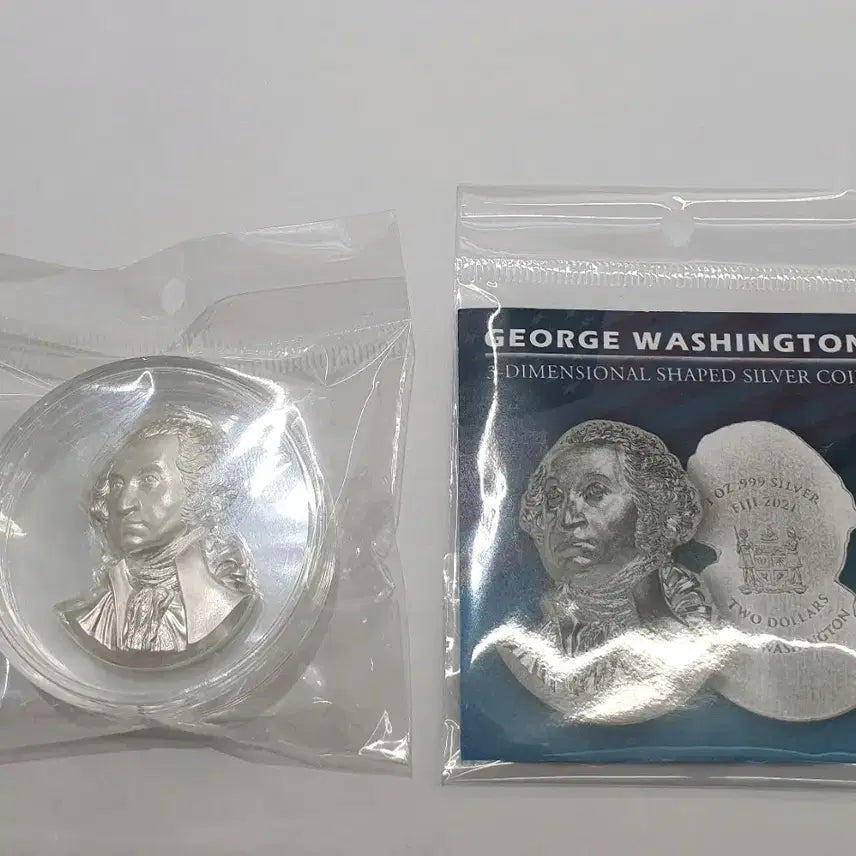 [BUNJANG] Fiji George Washington 1oz Silver Coin / 1온스 입체 은화 2021 피지 조지 워싱턴 초고부조 999개한정 실버바