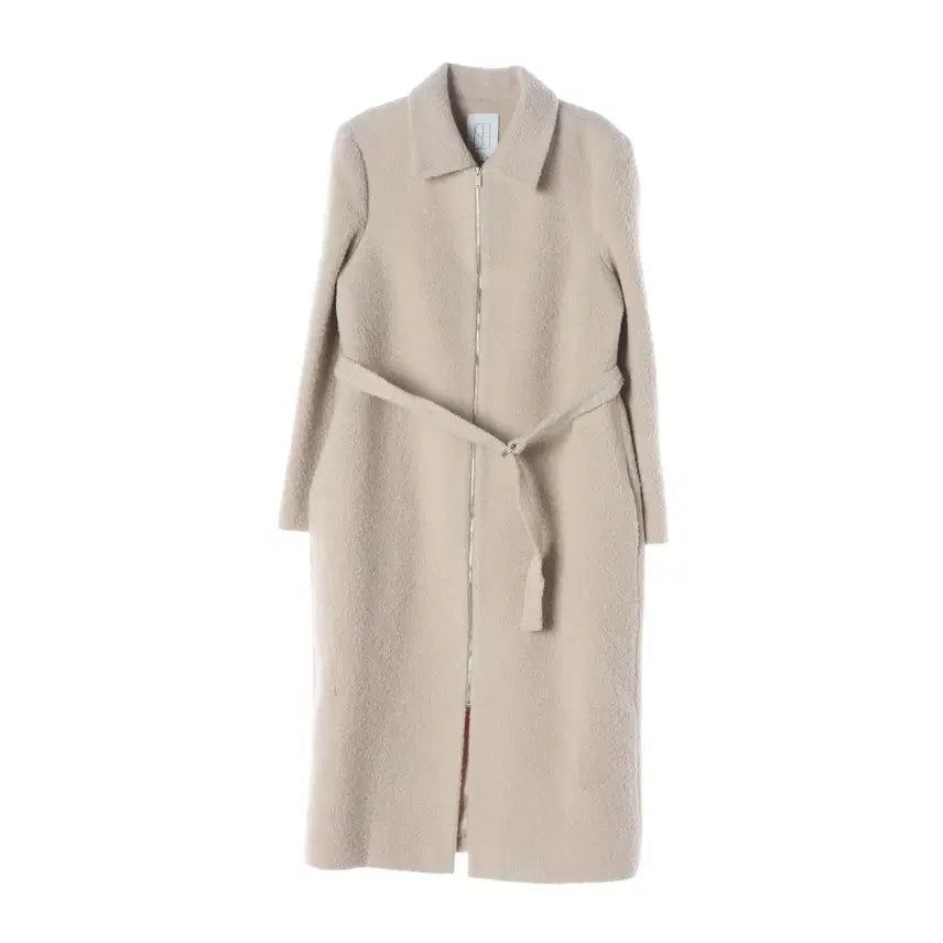 [BUNJANG] SIE Alpaca Blend Boucle Zip-Up Long Coat / 시에 SIE 울 알파카 블렌드 부클 집업 롱 코트