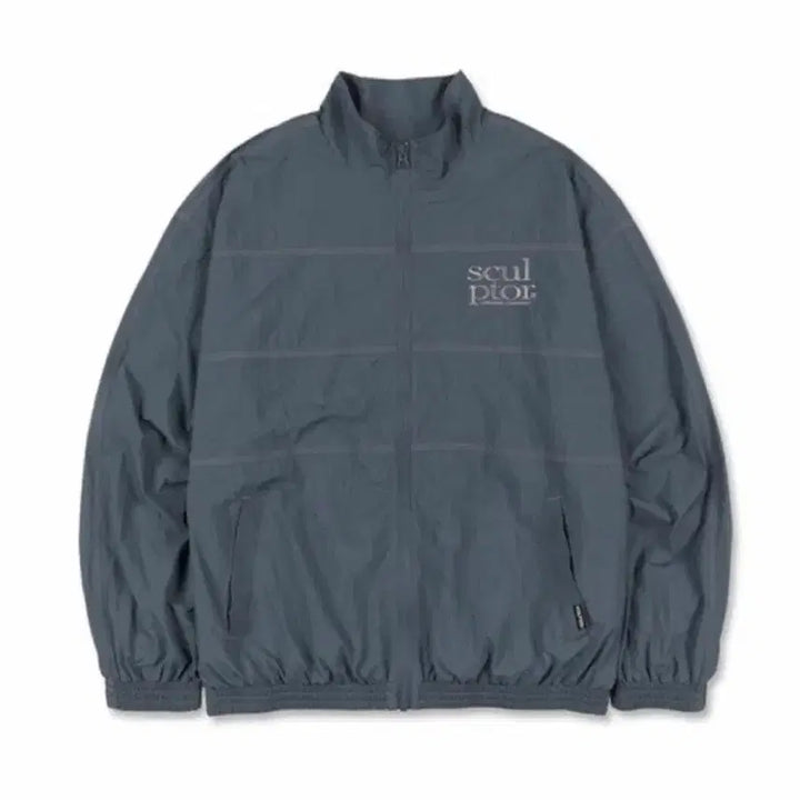 [BUNJANG] Sculptor Stitch Windbreaker Gray Blue Jacket / 스컬프터 스티치 윈드브레이커 바람막이 그레이블루