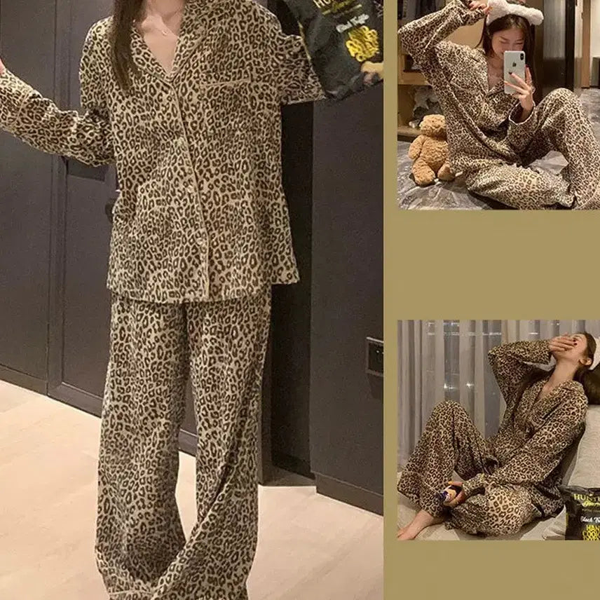 [BUNJANG] Hoppi Fleece Pajama Set / 호피 극세사 잠옷세트