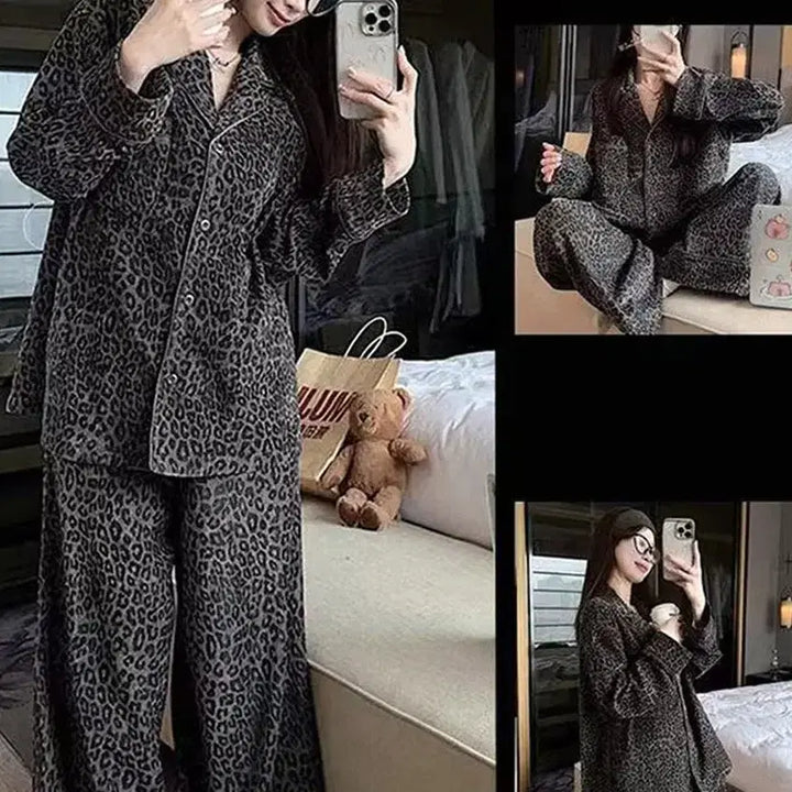 [BUNJANG] Hoppi Fleece Pajama Set / 호피 극세사 잠옷세트