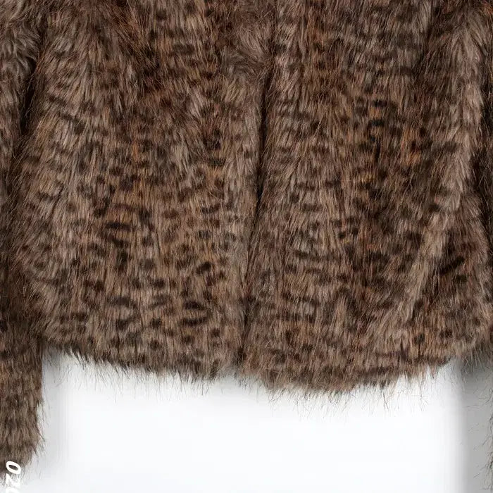 [BUNJANG] MDRE Leopard Fur Jacket / 여성55/ MDRE 레오파드 퍼 자켓 3-102