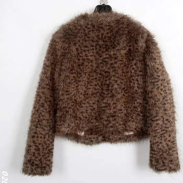 [BUNJANG] MDRE Leopard Fur Jacket / 여성55/ MDRE 레오파드 퍼 자켓 3-102