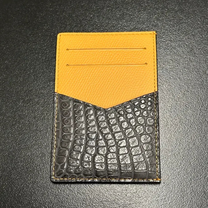 [BUNJANG] Infinito Real Crocodile Leather Card Wallet / 인피니토 리얼 악어가죽 카드지갑 새상품 미사용