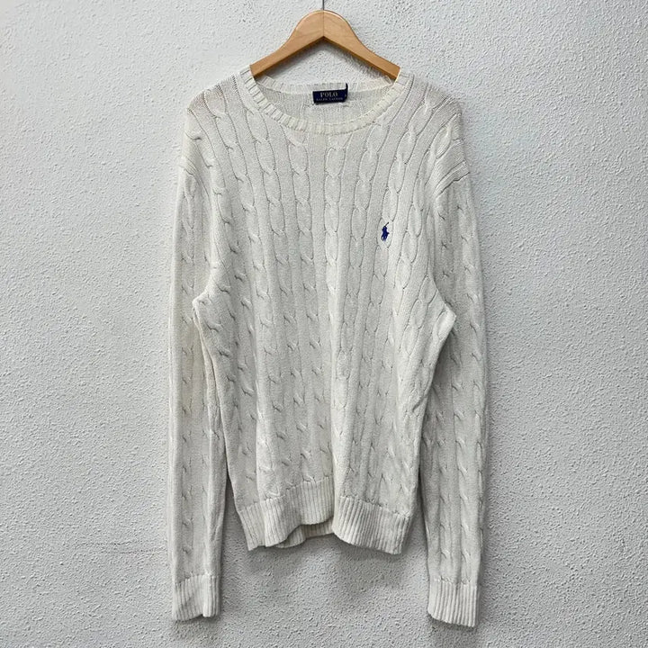 [BUNJANG] Ralph Lauren Cable Knit Sweater - XL / [XL] 신현 폴로 랄프로렌 남성 꽈배기 니트 N3619