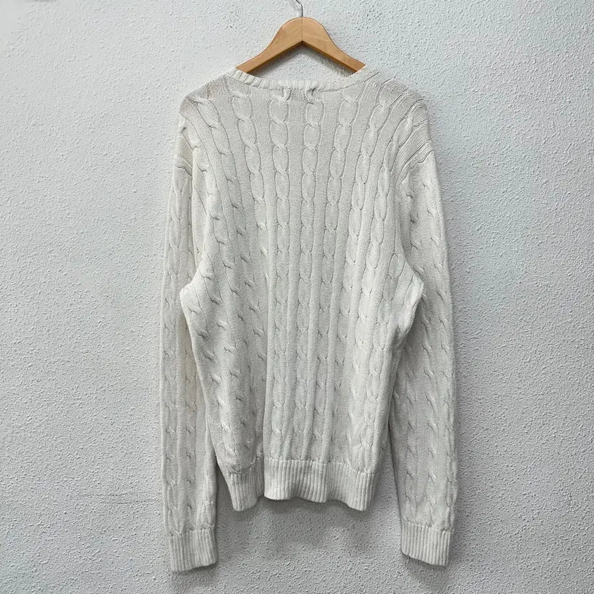 [BUNJANG] Ralph Lauren Cable Knit Sweater - XL / [XL] 신현 폴로 랄프로렌 남성 꽈배기 니트 N3619