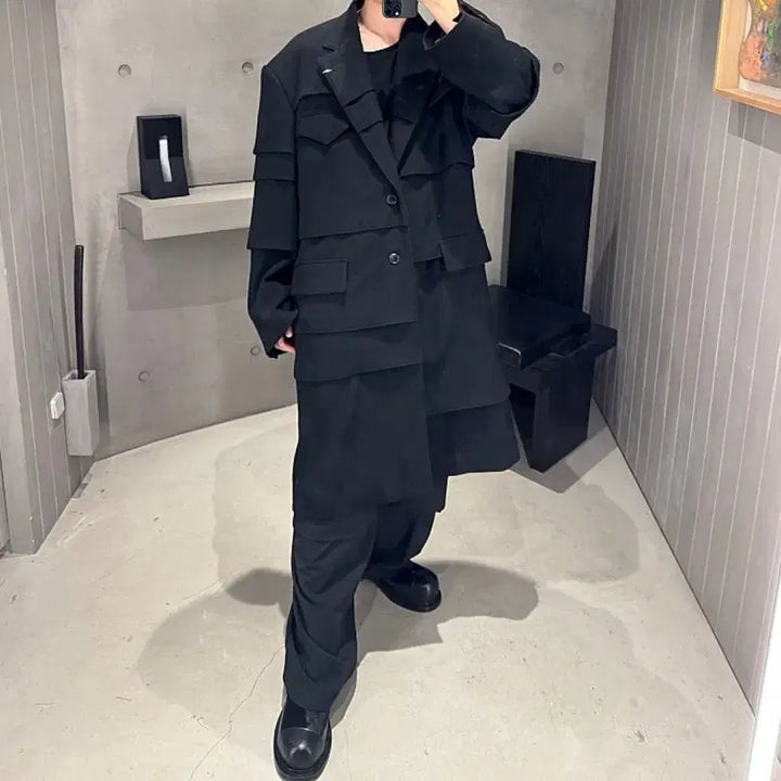 [SOLD OUT] [48] 송지오 24FW 쇼피스 플레이트 코트 이민호씨 착용