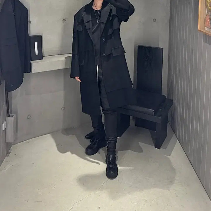 [SOLD OUT] [48] 송지오 24FW 쇼피스 플레이트 코트 이민호씨 착용