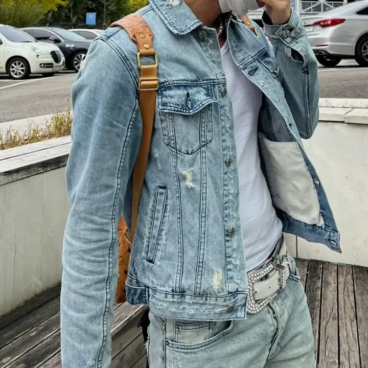 [BUNJANG] Ksubi Distressed Denim Jacket / (M) Ksubi 수비 디스트로이드 데님 자켓