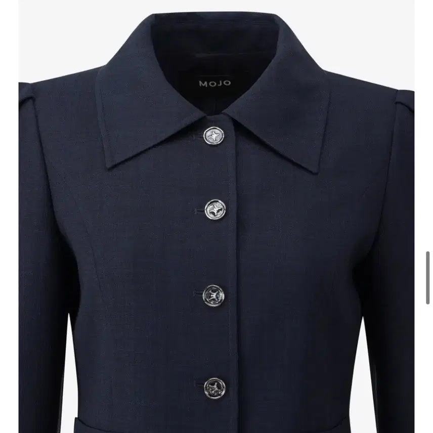 [BUNJANG] MOJO Navy Cropped Jacket and Skirt Set / MOJO 모조에스핀 네이비 크롭 자켓(77) 스커트(66) 세트
