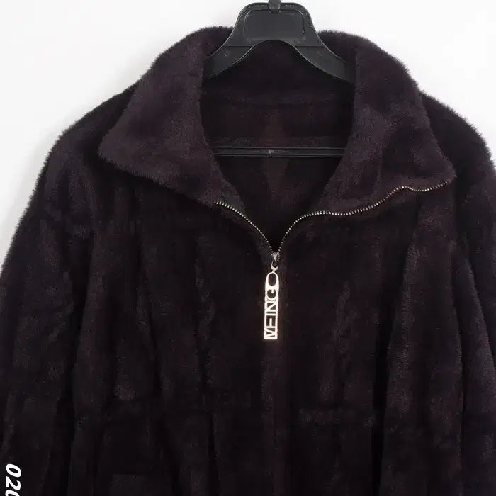 [BUNJANG] VEING Logo Zip-Up Fur Jacket / 여성66/ VEING 로고 집업 퍼자켓 PP 3-110