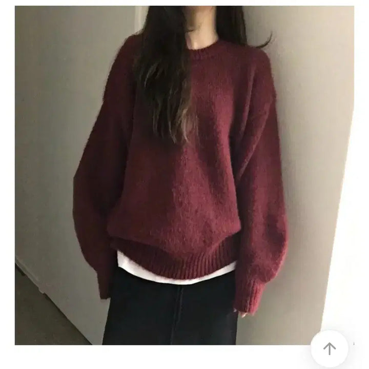 [BUNJANG] Need.Or.In Burgundy Knit / 에이블리 니드어린 버건디 니트