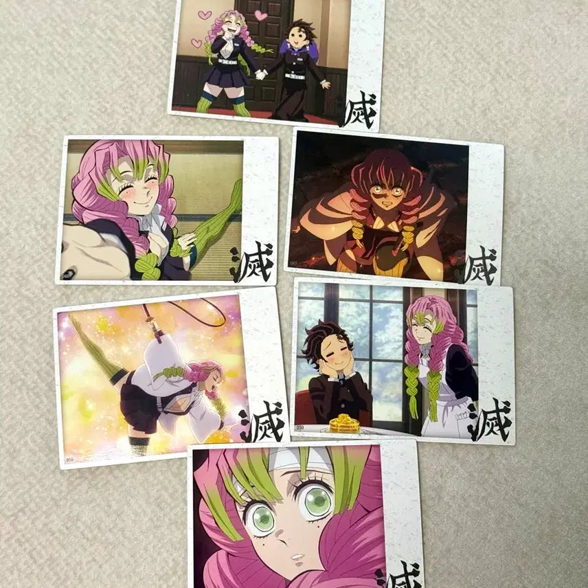 [BUNJANG] Demon Slayer Mitsuri Kanroji Highlight Pick Card Bundle Set / 귀멸의칼날 귀칼 미츠리 하이라이트픽 카드 지류 모음 6장 일괄