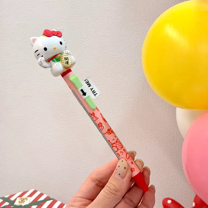 [BUNJANG] Sanrio Hello Kitty Maneki Neko Action Ballpoint Pen / 헬로키티 액션볼펜 새상품 마네키네코 산리오 문구 정품 키티 볼펜