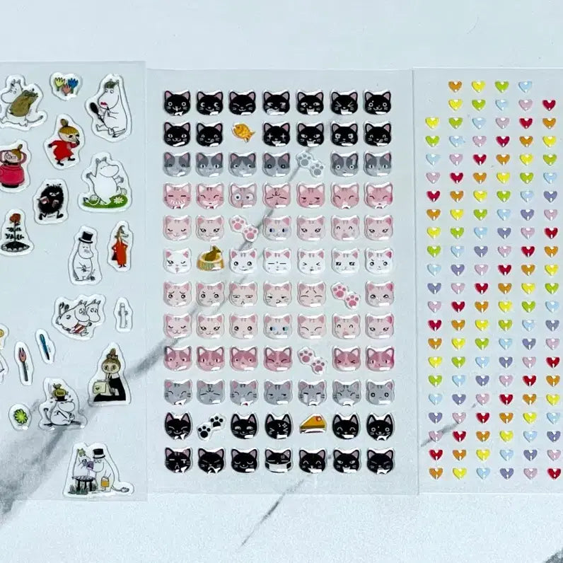 [BUNJANG] Birthday Stickers (Partial Use) / 다꾸 빨강머리앤 짱구 무민 고양이 생일 스티커 판매 (일부사용)