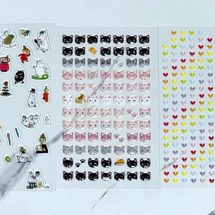 [BUNJANG] Birthday Stickers (Partial Use) / 다꾸 빨강머리앤 짱구 무민 고양이 생일 스티커 판매 (일부사용)