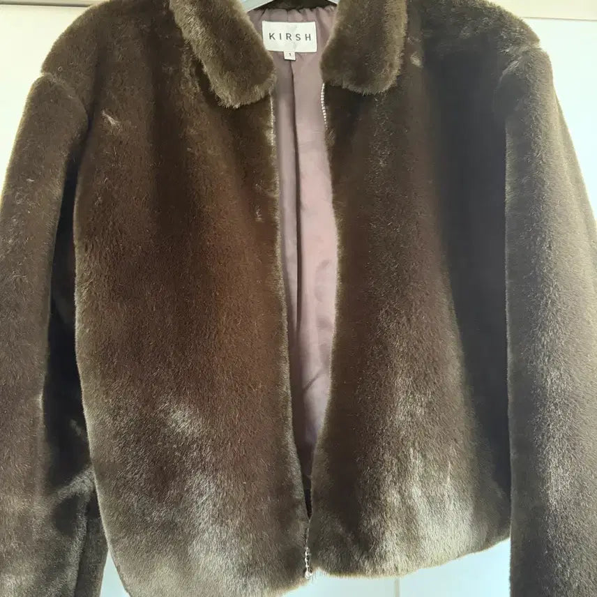[BUNJANG] Kirsh Brown Faux Fur Jacket (Size 1) / 키르시 퍼자켓 브라운 1사이즈