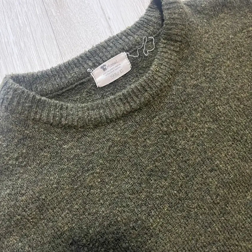 [BUNJANG] Knit Sweater XL / 카키색 니트 스웨터 XL