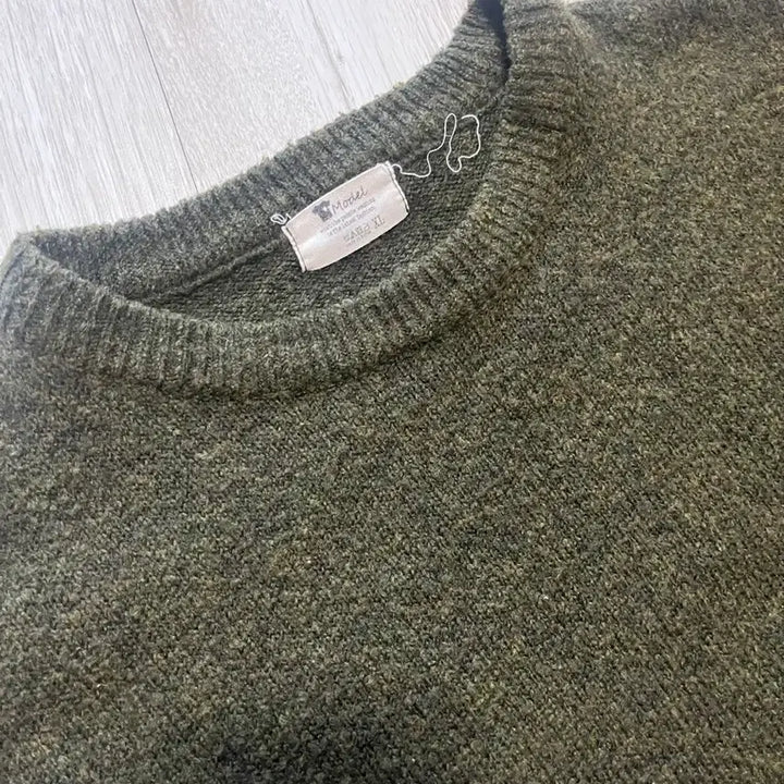 [BUNJANG] Knit Sweater XL / 카키색 니트 스웨터 XL