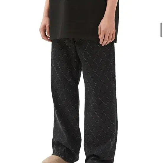 [BUNJANG] Exercise Diamond Pattern Denim Pants / 엑서사이즈 다이아몬드 패턴 데님 팬츠