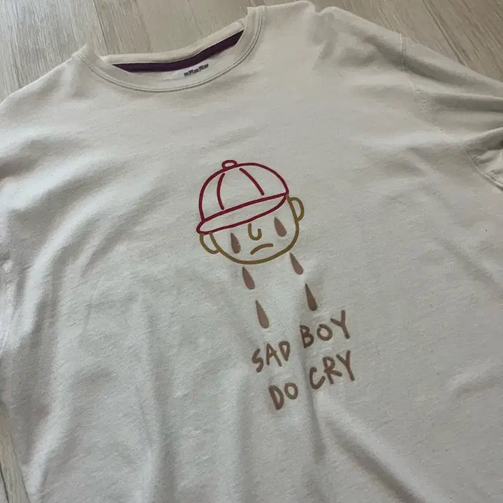 [BUNJANG] White Printed Long Sleeve Shirt M / 흰색 프린팅 긴팔 롱슬리브 M